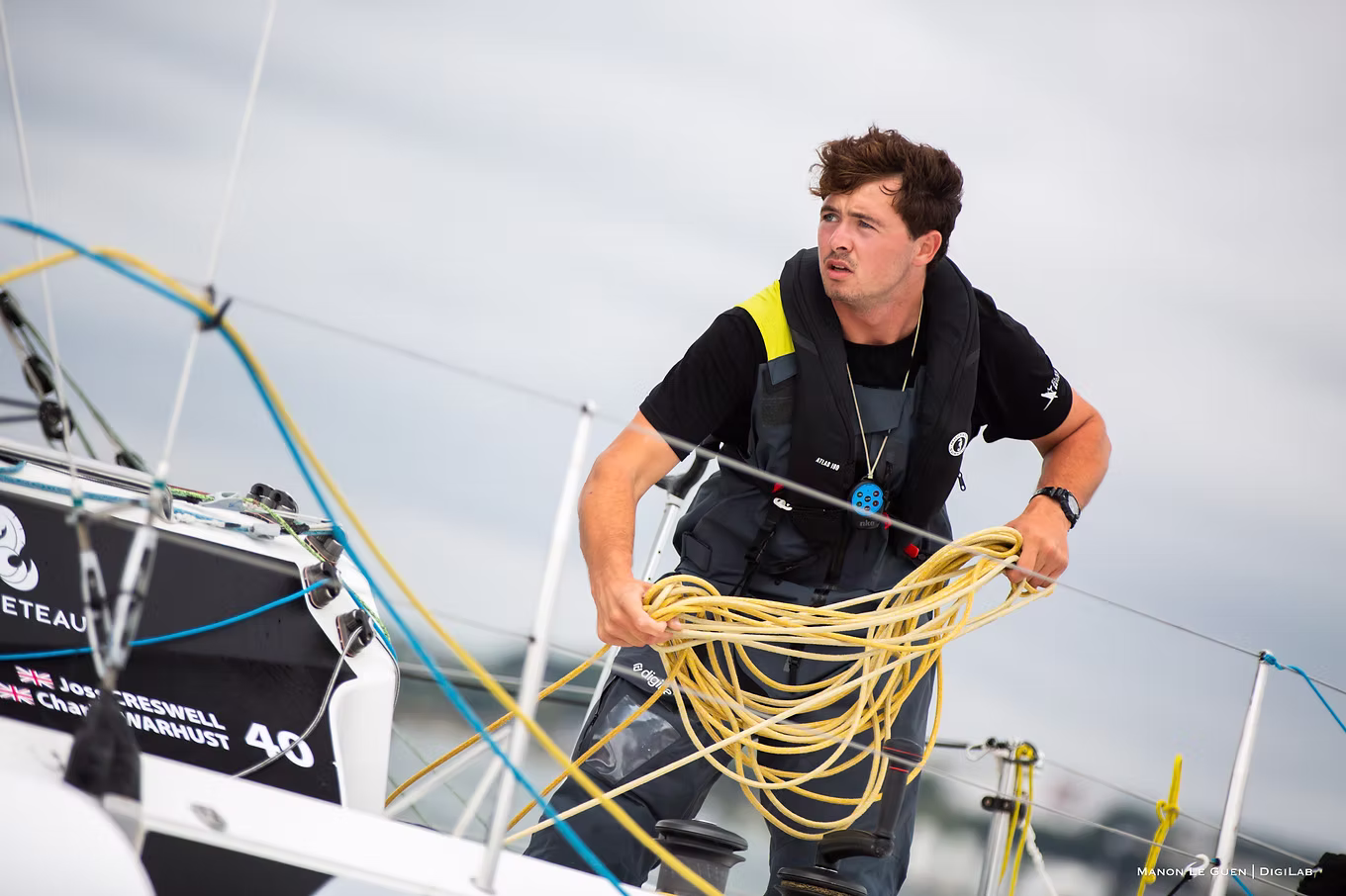 Joss Creswell onboard the Figaro Bénéteau 3
