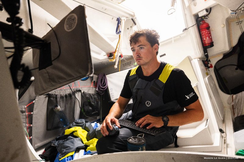 Joss Creswell onboard the Figaro Bénéteau 3
